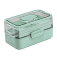 thumbnail image 2 of TISHITA Medicine Box Multi Layer Dustproof Art Crafts Case for Office Study Bathroom green, 2 of 8