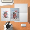 thumbnail image 4 of Hello Winter Mastiff Smiling in Red Scarf Hat Welcome Christmas 5x7in Folded Greeting Card Mastiffs Dog Lover Gifts Idea Single Note Card with Envelope - 00017, 4 of 5