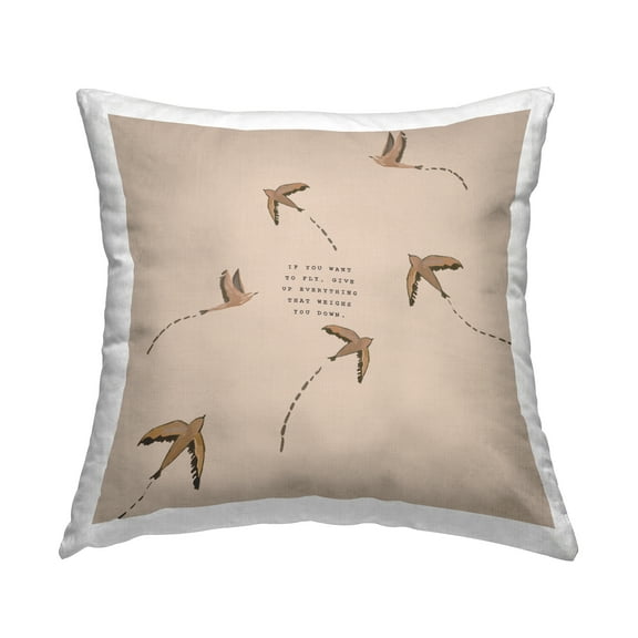 Stupell Industries If You Want To Fly Decorative Printed Throw Pillow Design by Amelia Noyes.