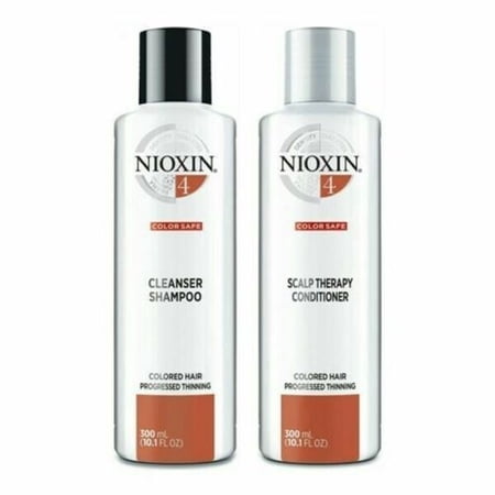 Nioxin System 4 Duo Cleanser Shampoo & Scalp Therapy Conditioner 10.1 oz .