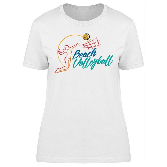Beach Volleyball Design T-Shirt Women -Image by Shutterstock, Female Medium