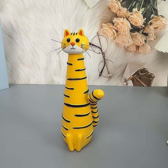 Handcrafted Quirky Cat Vase, Whimsical Cat Flower Vase, Funny Kitty Planter for Desk, Shelf, Boho Home Decor, Unique Gift for Cats Lovers 5