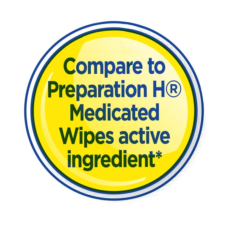2 pack) Equate Witch Hazel Flushable Hemorrhoidal Medicated Wipes