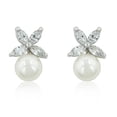 thumbnail image 1 of Butterfly Pearl Stud Earrings, 1 of 1