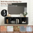 thumbnail image 4 of Giantex Wall Mounted Storage Cabinet, 2 Cube Floating Media Hanging Desk w/2 Doors, Home Office Furniture, Black, 4 of 5
