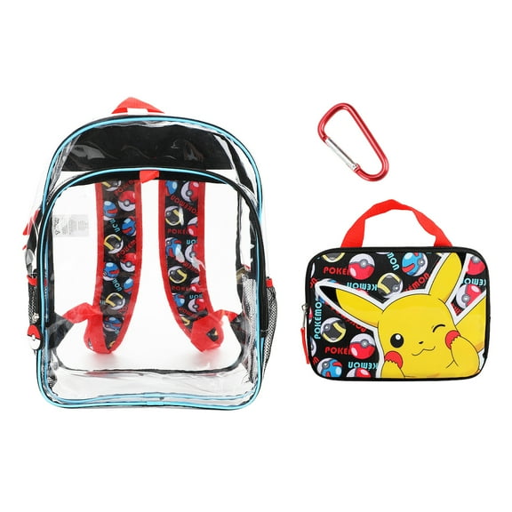 Pokémon Pikachu 3-Piece 16" Backpack Set with Padded Utility Case & Carabiner