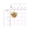 thumbnail image 5 of 14k Yellow Gold, Rafael the Healing Angel Pendant Colorful Enamel Overlay Heart Medal 19mm with 16" Dainty Neck Chain, 5 of 7