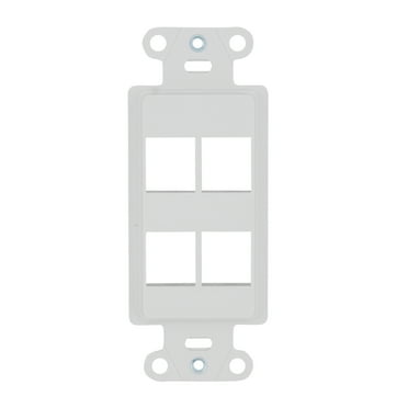 3-Port Decorator Outlet Strap, White