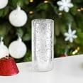 thumbnail image 4 of WGV Silver Speckled Glass Hurricane Candle Shade Chimney Tube - 5" Wide x 10" Height, Good quality, Heavy Weighted Base - 1 Pc, 4 of 7