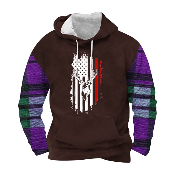 Sudaderas con capucha para hombre, moda, bolsillos, manga larga, estampado, sudaderas con capucha, blusa para hombre, blusa de poliéster
