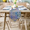 thumbnail image 2 of 1pcs Moroccan Tiles Colorful Arabesque Table Runner For Home Wedding Banquet Festival Party Hotel Table Cover Table Decoration, 2 of 5