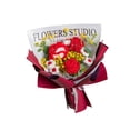 thumbnail image 4 of Ramo de flores de Flores de punto hechas a mano Flores artificiales Ornamento Regalo de primavera Plantas de imitación ya hechas para novia Rojo Macarena Centros de mesa de ramo, 4 of 8