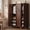 Brown, variant on 72" Narrow Wooden Wardrobe Closet – 2 Door Armoire Cabinet with Hanging Rod & 18 Adjustable Shelves, Freestanding Clothes Storage Organizer for Bedroom