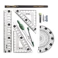thumbnail image 2 of Regla de matemáticas de geometría,Juego de reglas Transportador de medición Regla triangular,Regla Juego de matemáticas Transportador Geometría Regla matemática,Regla de dibujo, 2 of 5