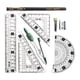 thumbnail image 2 of Regla de matemáticas de geometría,Juego de reglas Transportador de medición Regla triangular,Regla Juego de matemáticas Transportador Geometría Regla matemática,Regla de dibujo, 2 of 5