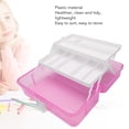 thumbnail image 3 of 3 Layers Storage Box, Tidy Lightweight Storage Case Large Capacity Art Craft Storage Box Clear Classification Plastic Portable Storage Box for Stationery Books Brushes, 3 of 8