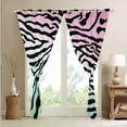 thumbnail image 4 of YST Zebra Print Blackout Curtains Black Rainbow Curtains, Wild Animal Theme Curtains & Drapes Safari Living Room Curtains, Abstract Stripe Window Curtains, 4 of 6