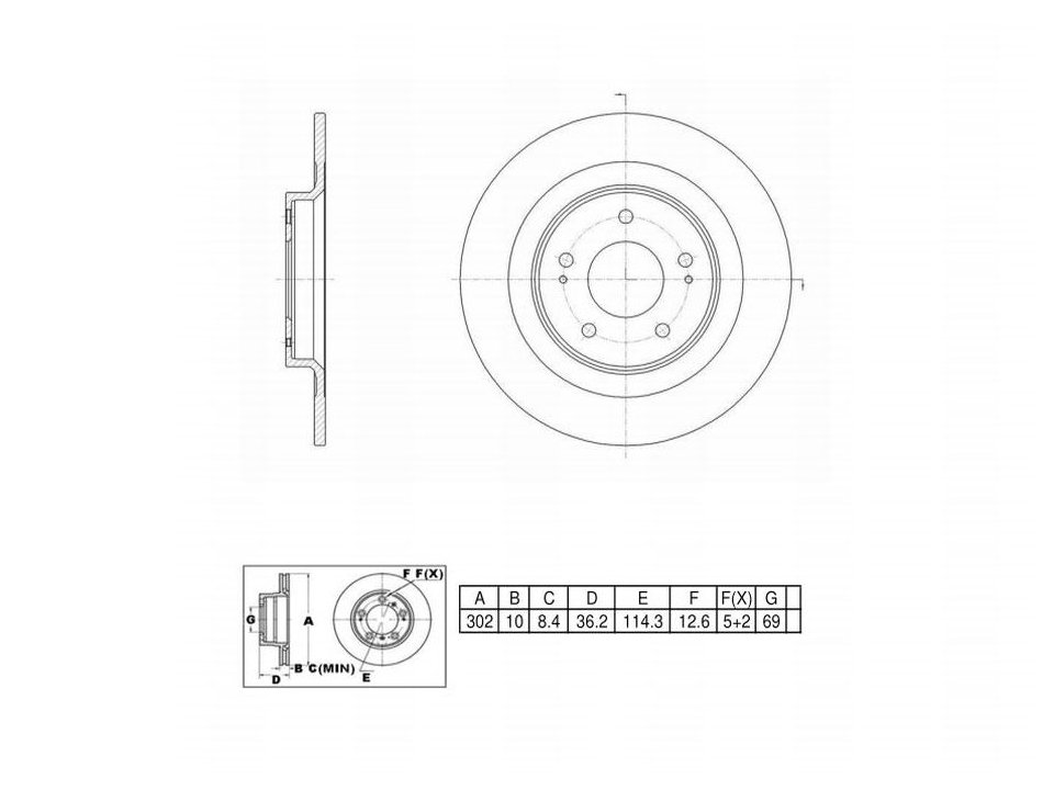 UltraHC Coated High Carbon Brake Rotor, Rear UR004379, Mitsubishi Outlander 2020-2014
