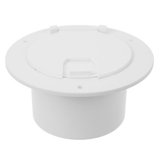 B&B 541-3-A Black Deluxe Round Electric Cable Hatch With Back – Wire Grommet / Port