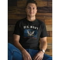 thumbnail image 2 of US Navy Mens Graphic Tee Black - Logo And Flag 100% Cotton Regular Fit, 2 of 3