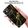 thumbnail image 3 of iPhone 12 Mini Case (5.4 Inch Display), Rosebono Bling Glitter Sparkle Laser Black Marble Graphic Fashion Cute Colorful Skin Cover Shockproof Case for iPhone 12 Mini, 3 of 5