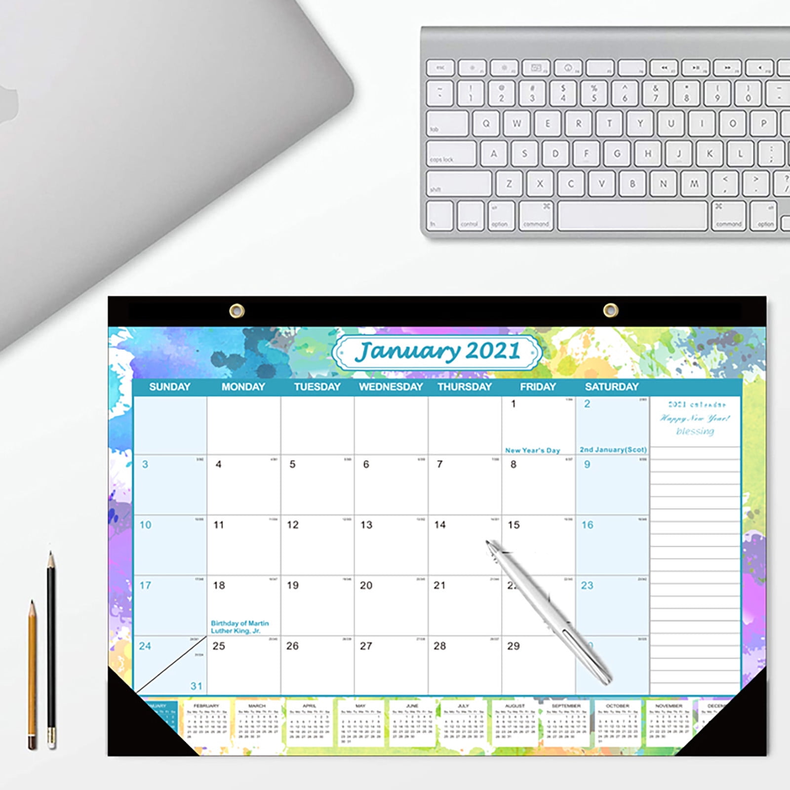 Keyboard Calendar Strips 2021 Custom Printed Self Adhesive Strip