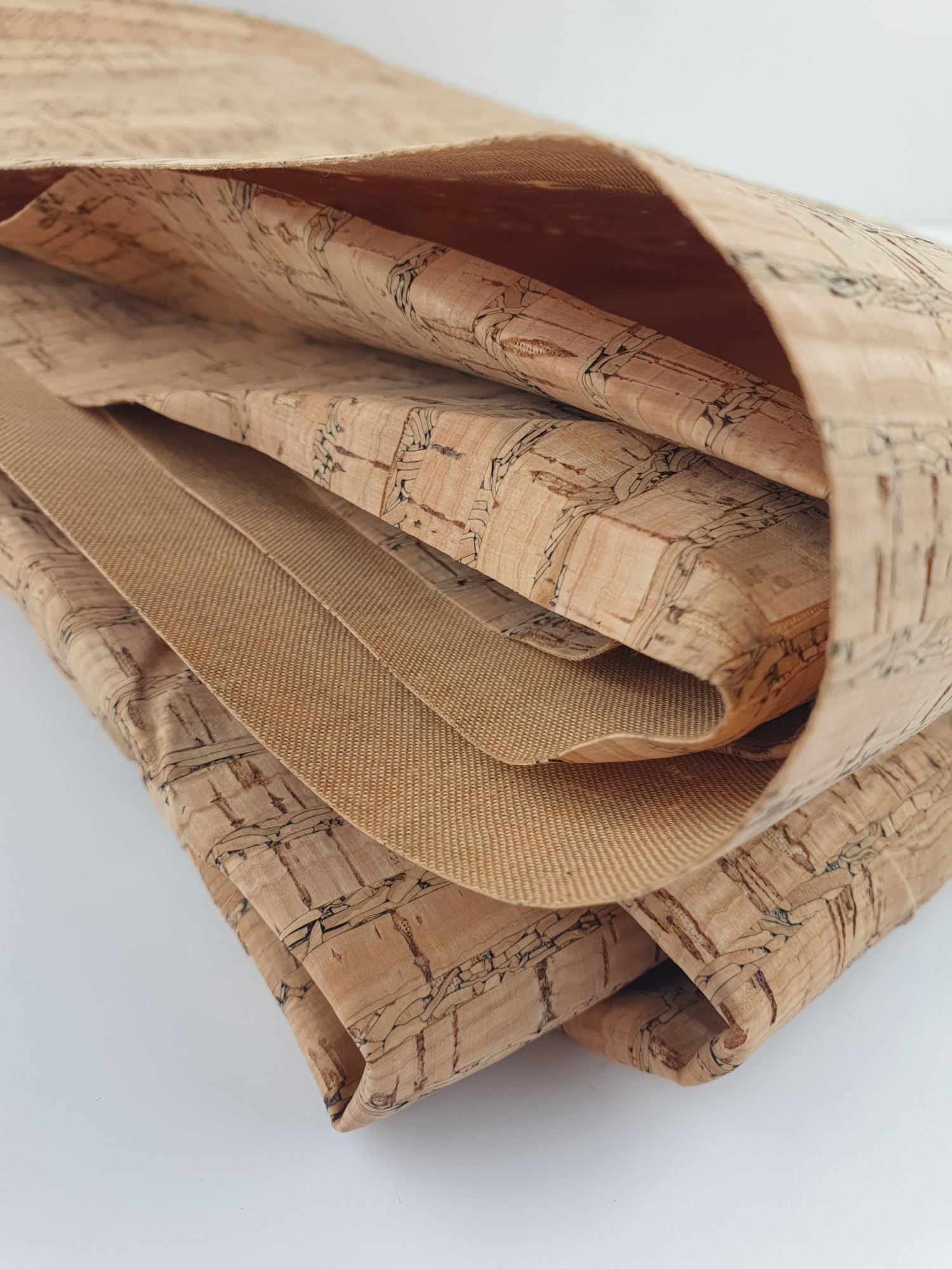 Minerva Cork Leather Fabric Tan - per yard