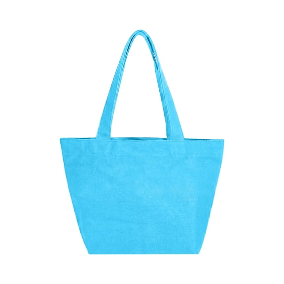 Muka Colored Mini Canvas Tote Bag, Handheld Grocery Shopping Bag-Blue