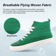thumbnail image 2 of Men's Women's Knit High Top Sneakers Breathable Lightweight Fashion Casual Walking Shoes Air Mesh Upper Sneakers, 2 of 7