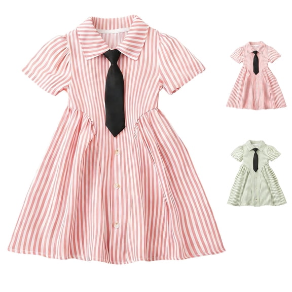 QSXADF Girls' Summer Casual Dress Sundress Children's Thin Breasted Sleeveless Dress For Girls Baby Ruffled Waist Cinched French Skirt Summer Outfits