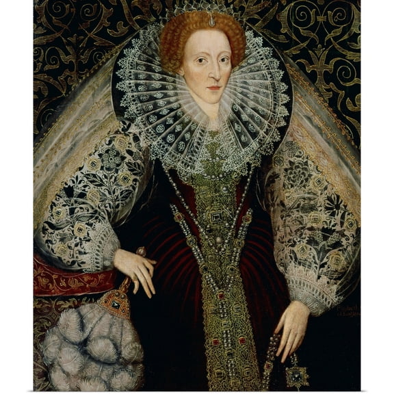Great BIG Canvas | Rolled John the Younger (1530-1615) Bettes Poster Print entitled Queen Elizabeth I, c.1585-90