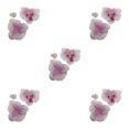 thumbnail image 3 of Cabezas de flores de seda Matsuzay realistas de 50 piezas en blanco y púrpura, 3 of 6