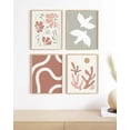 thumbnail image 6 of HAUS AND HUES Boho Pictures Wall Decor - Set of 4 Mid Century Modern Wall Art, Neutral Wall Decor, Botanical Wall Art Framed, Coral Artwork Wall Decor, Boho Prints Wall Art (8x10, Framed Beige), 6 of 6