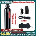 thumbnail image 1 of 14.8V Power Display Electric Reel Wheel Battery 7000mAh Sea Fishing Electric Reel Battery For SHIMANO DAIWA ECOODA Droplet Wheel +45cm Power Cable, 1 of 7