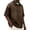 Brown, variant on CIENVNSTG Men's Zipper Raglan Collar Short-Sleeved Distressed Crewneck Casual Tops Quarter Zip Shirts Trendy Spring 2026 Purple XL