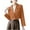 Brown, variant on ITSAME Blazer for Womens, Solid Color One Button Long Sleeve Lapel Fashion Cropped Suit Jacket Beige XL