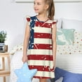 thumbnail image 4 of Fotbe Vintage American Flag Vestido de Dormir para Niñas de 3 a 10 Años, Mangas Cortas, Estilo Princesa, Pijama Camisón con Mangas Voladas-Large, 4 of 6
