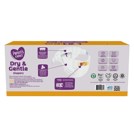 Parent's Choice Dry & Gentle Diapers Size 1, 162 Count