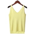 thumbnail image 5 of WREESH Womens Camisole Tops Summer Solid Sleeveless V Neck Tank Top Slim Knit Cami Blouses Beige, 5 of 5