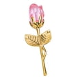 thumbnail image 4 of Lipstore Glass Rose Flower Gift Artificial Flower Christmas Thanksgiving Day Wedding Gift Gold Pink, 4 of 8