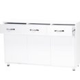 thumbnail image 4 of White Sideboard With 3 Doors And Ample Storage Excellent Painting Correctness Three Side Table - Space, Fine Exhibition, 4 of 7