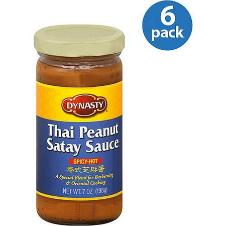 Dynasty Thai Peanut Satay Sauce, 7 oz (Pack of 6)