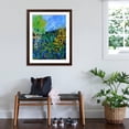 thumbnail image 3 of Art.com Blue summer flowers Art Print by Pol Ledent, Brown Frame Wall Art, 32" x 40", 3 of 5