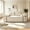 Beige, variant on AUU Compact 2-Seat Convertible Sofa Bed, Minimalist Boneless Sleeper Futon with Soft Corduroy, Adjustable Movable Headrests & Thick Back Support, Floor Couch