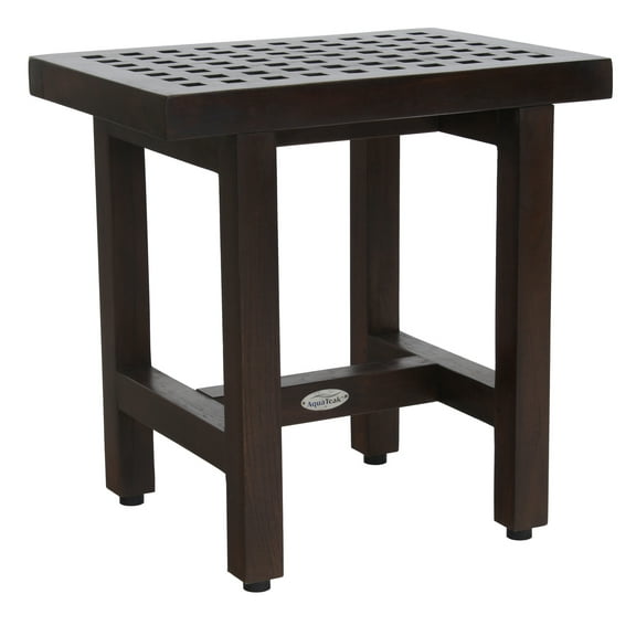 Patented 18" Grateâ„¢ Lotus Mocha Teak Shower Bench