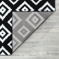 thumbnail image 4 of A2Z Trendy 7984 Geometric Modern Transitional Extra Large Black White Soft Area Rug Tapis Carpet Office, 4 of 6