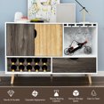thumbnail image 4 of Costway Mid-Century Buffet Sideboard Wooden Storage Cabinet w/ Wine Rack & Glass Holder, 4 of 10