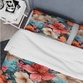 thumbnail image 4 of Designart "Exotic Tropical Floral Blend II" Pink Floral Bedding Covert Set - Cottage Bed Set With 1 Sham, 4 of 5