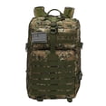 thumbnail image 2 of Mochila de senderismo para hombre, resistente, ajustable, impermeable, para ordenador portátil, 50L Verde oscuro, 2 of 8