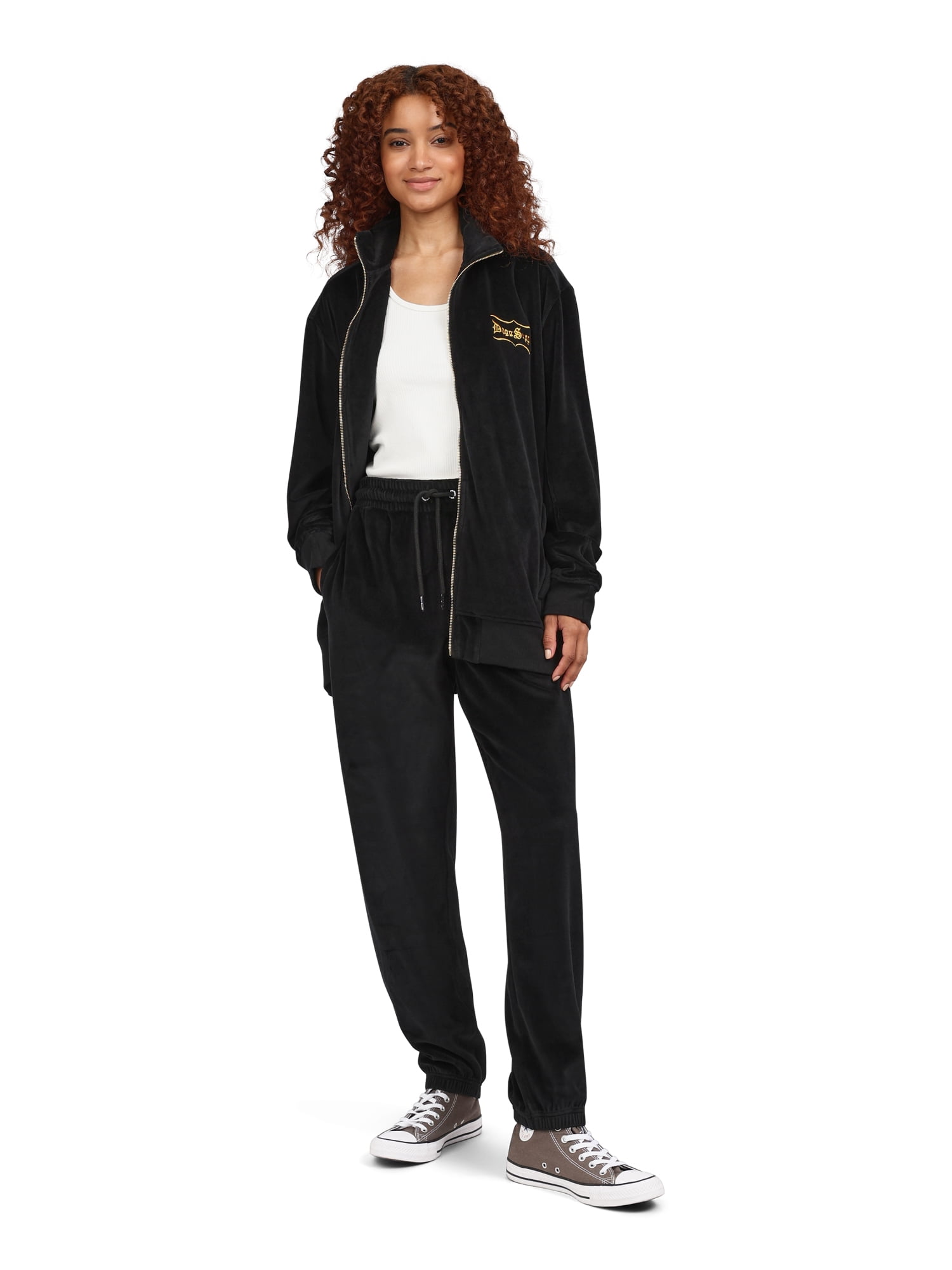 Dogg Supply Men's & Big Men's Velour Jacket with Pockets, Sizes XS-3XL